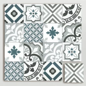 Patchwork Bleu / Gris